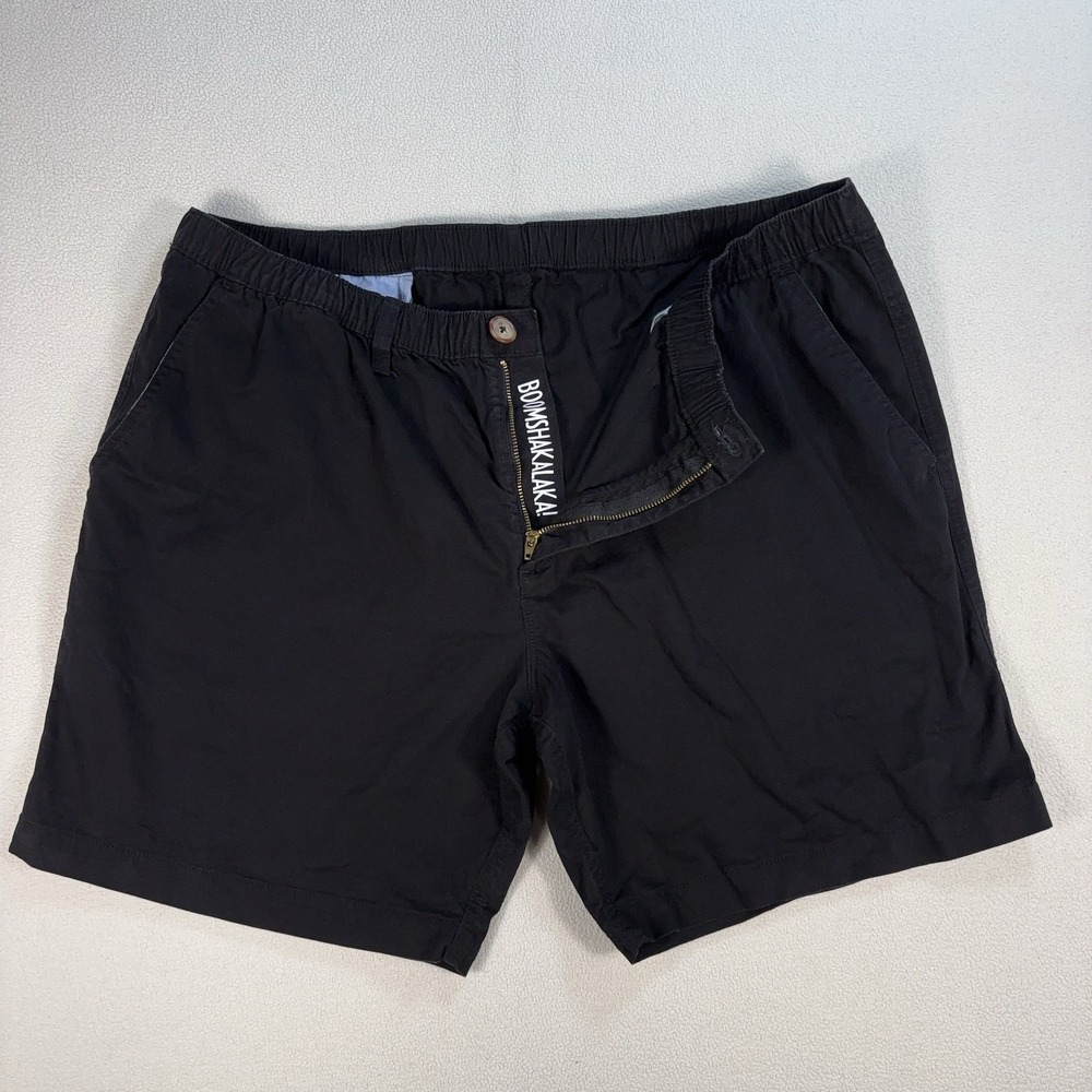 Chubbies 7" Khakinators Chino Shorts Men's 2XL Black Stretch Pocket Golf *READ*
